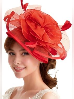 Floral Fascinator Hat, Horse races, Tea Party, weddings, worship, Garden Parties